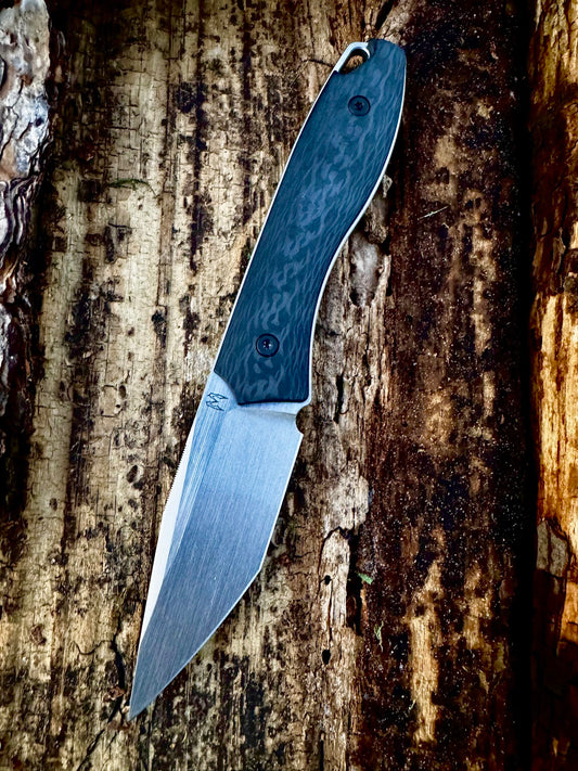 7.5" Karma S90v Hand Satin 3k Carbon Fiber