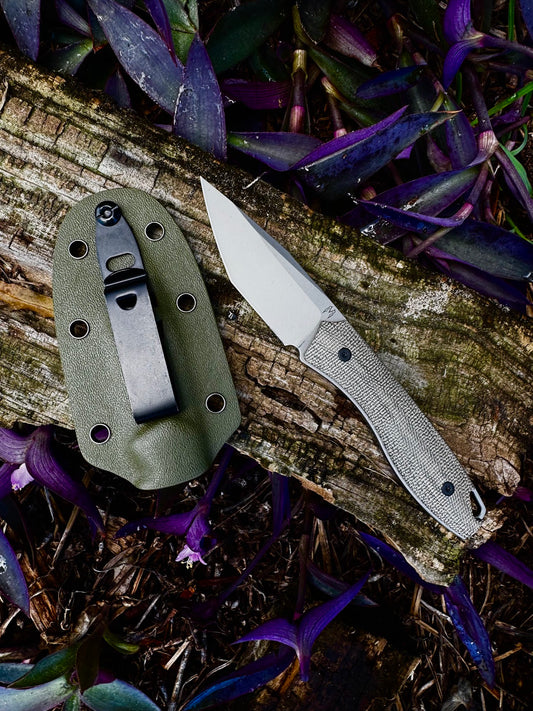 7" OD Green Karma Fixed Blade